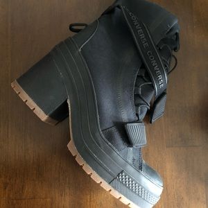 Converse Chuck Taylor All Star Triple Black Heel Boot 563468C